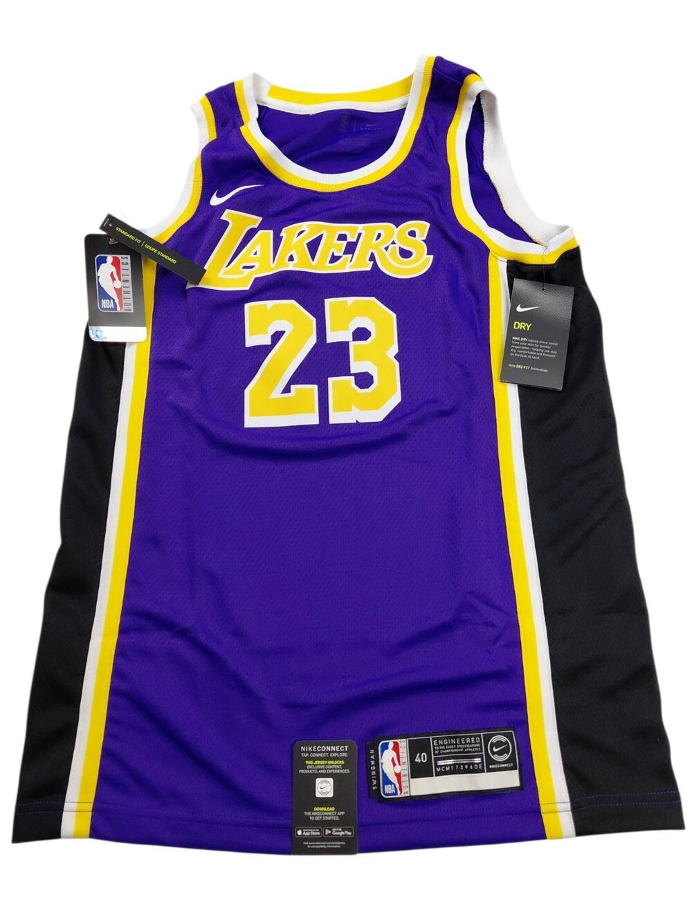 NWT Nike LeBron James LA Lakers NBA Swingman Jersey AA7097-514 Size Men’s SZ S